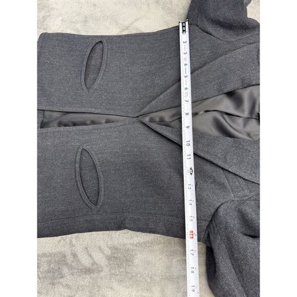 Smythe Les Vestes Wool Blend Cropped Blazer Jacket - Gray, US 2 - Picture 12 of 15